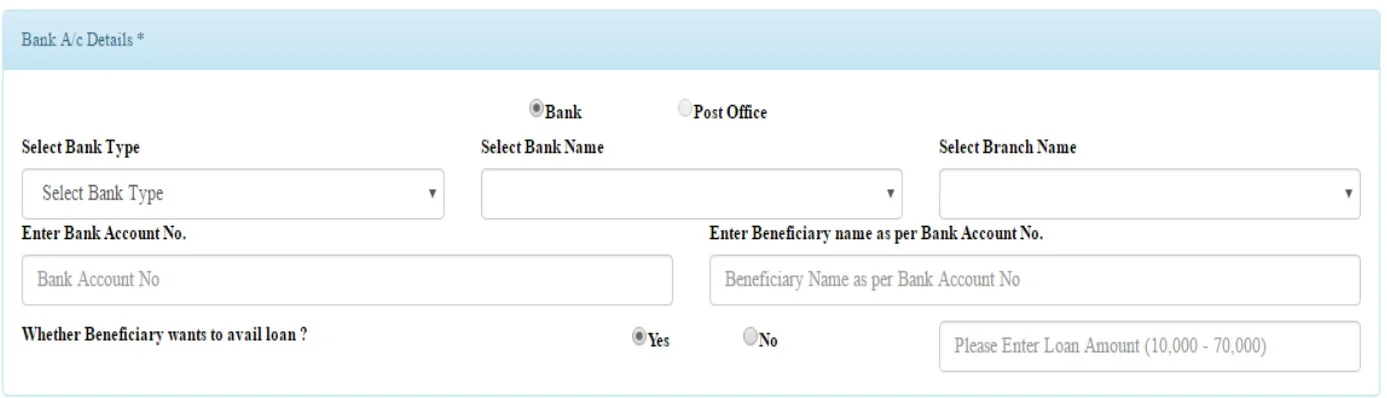 beneficiary registration form mei bank details bharein