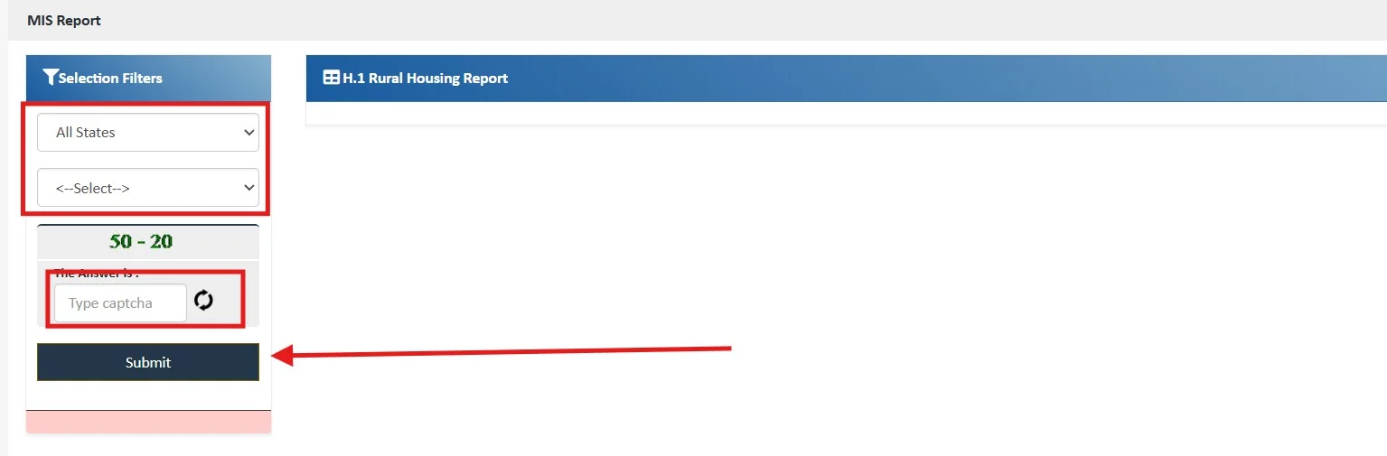 संपूर्ण विवरण भरकर कैप्चा डालें और सबमिट करें
